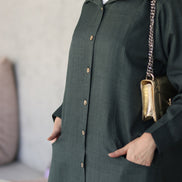 Button-Front Marina Suit – Forest Green