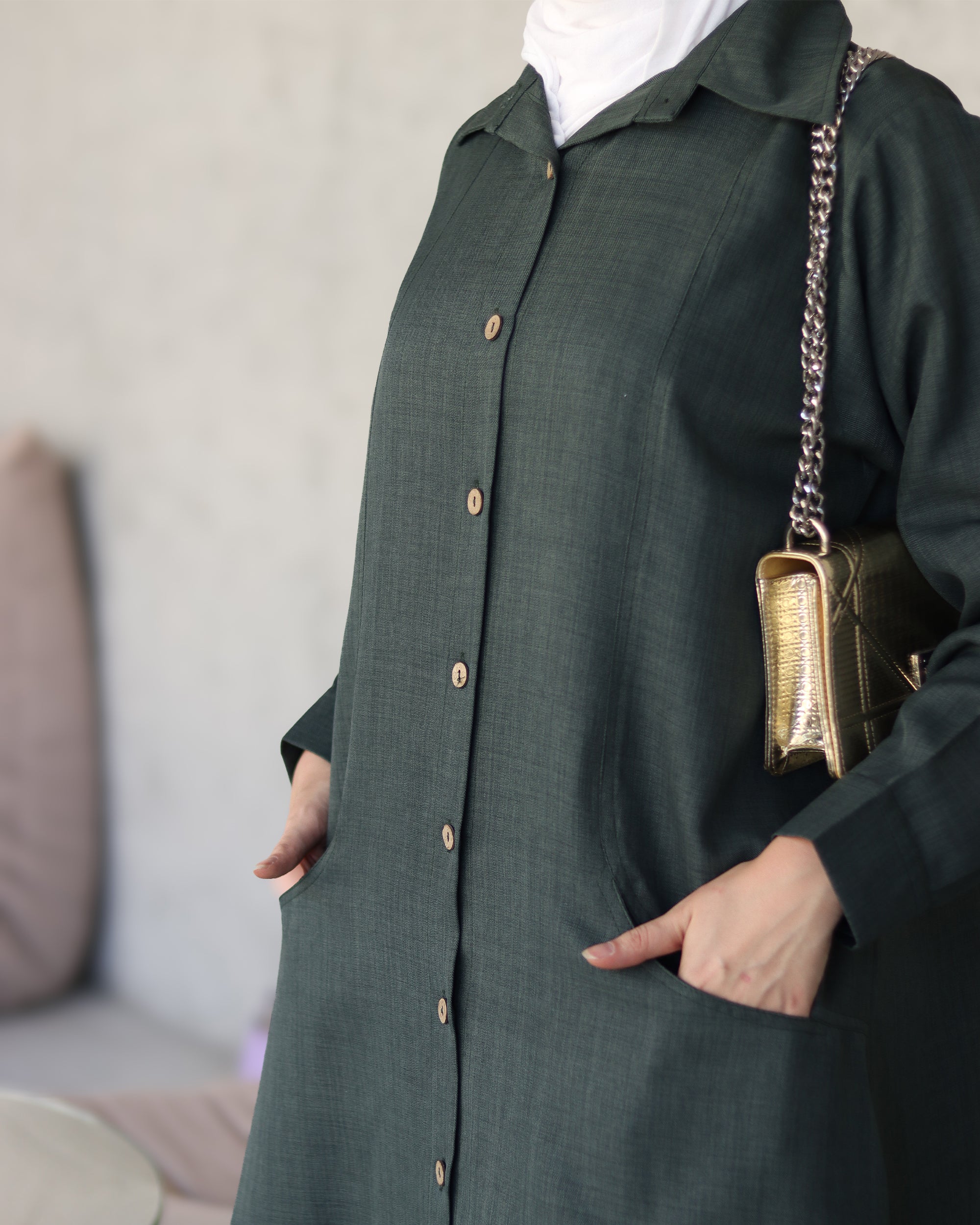 Button-Front Marina Suit – Forest Green