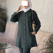 Button-Front Marina Suit – Forest Green