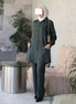 Button-Front Marina Suit – Forest Green