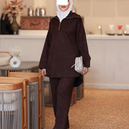 Soft Chamois Zip Set – Brown