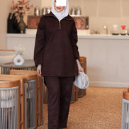 Soft Chamois Zip Set – Brown