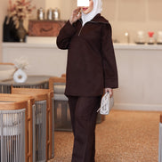 Soft Chamois Zip Set – Brown