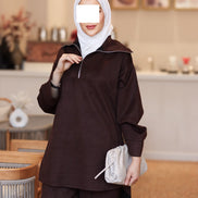 Soft Chamois Zip Set – Brown