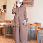 Hooded Chamois Zip Set – Mocha