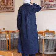 Buttoned Chamois Maxi Nafnouf – Navy