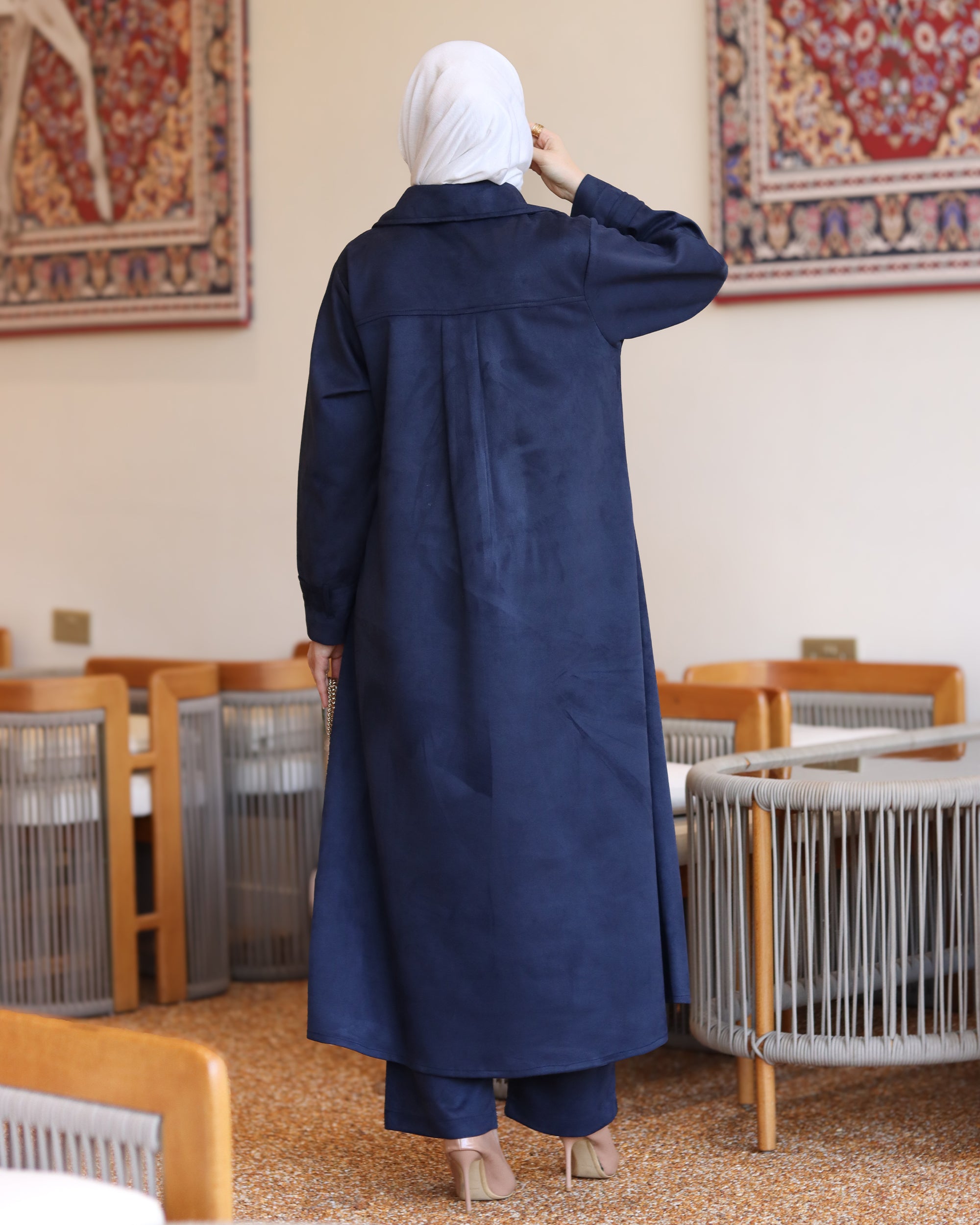 Buttoned Chamois Maxi Nafnouf – Navy