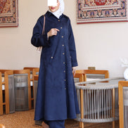 Buttoned Chamois Maxi Nafnouf – Navy