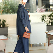 Light Denim Button Set – Deep Blue