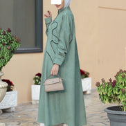 Abstract Line Chamois Nafnouf – Sage Green