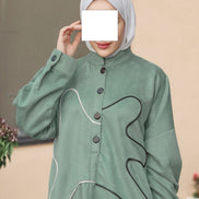Abstract Line Chamois Nafnouf – Sage Green