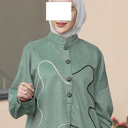 Abstract Line Chamois Nafnouf – Sage Green