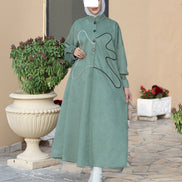 Abstract Line Chamois Nafnouf – Sage Green