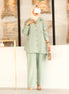 Buttoned Linen Set – Mint