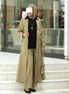 Striped Linen Coat Set – Sand Beige