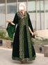 Embroidered Velvet Daraa – Emerald Green