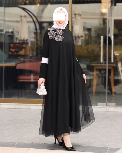 Layered Tulle Dress – Classic Black