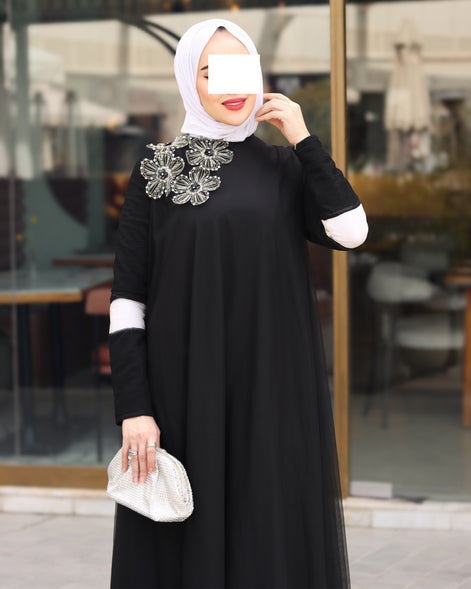 Layered Tulle Dress – Classic Black