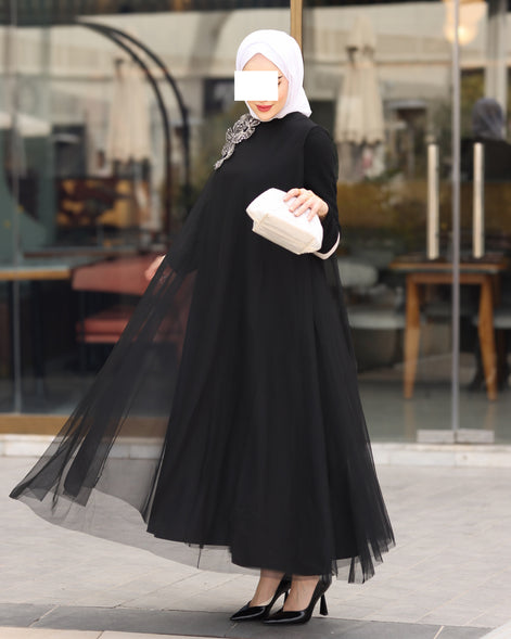 Layered Tulle Dress – Classic Black