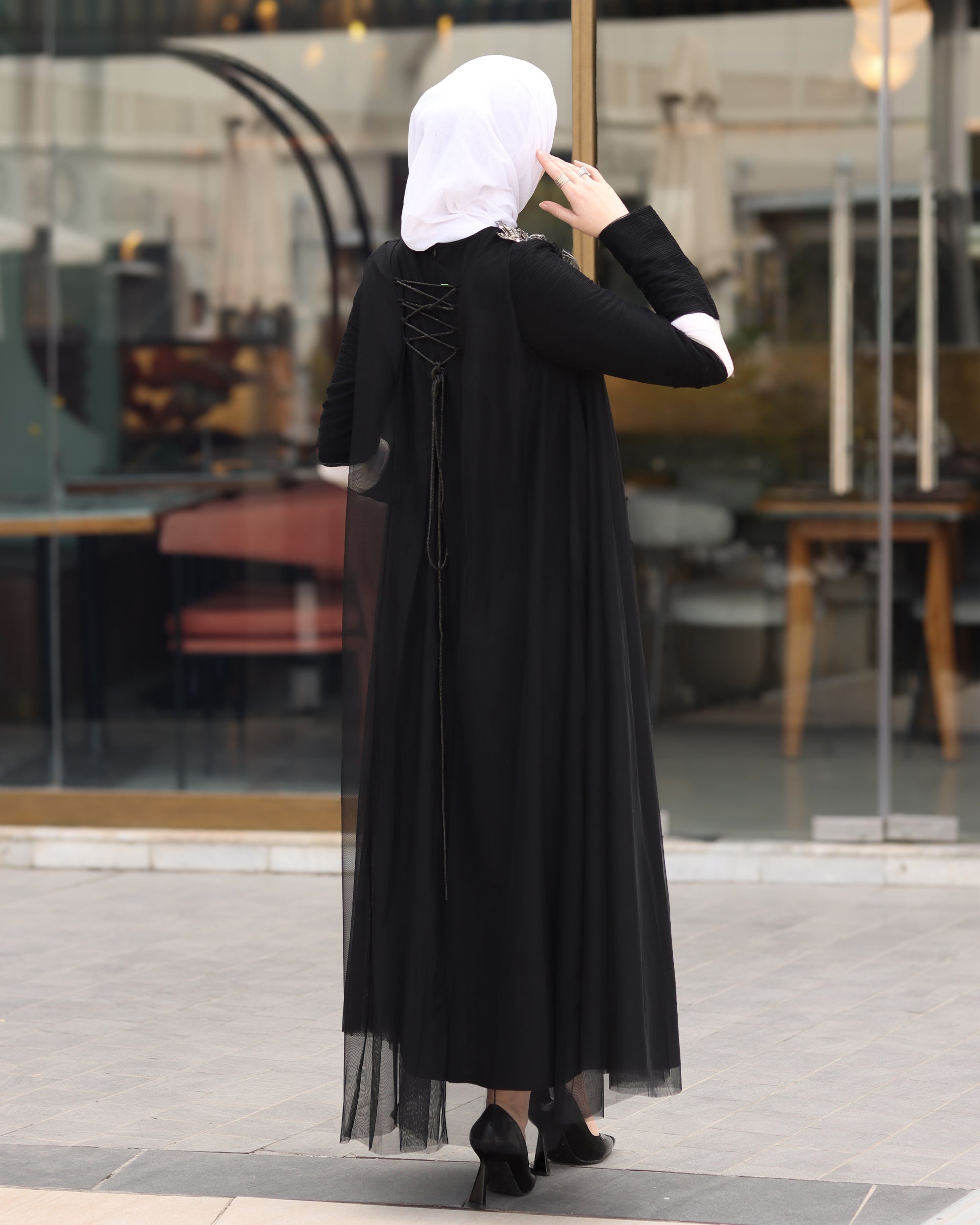 Layered Tulle Dress – Classic Black