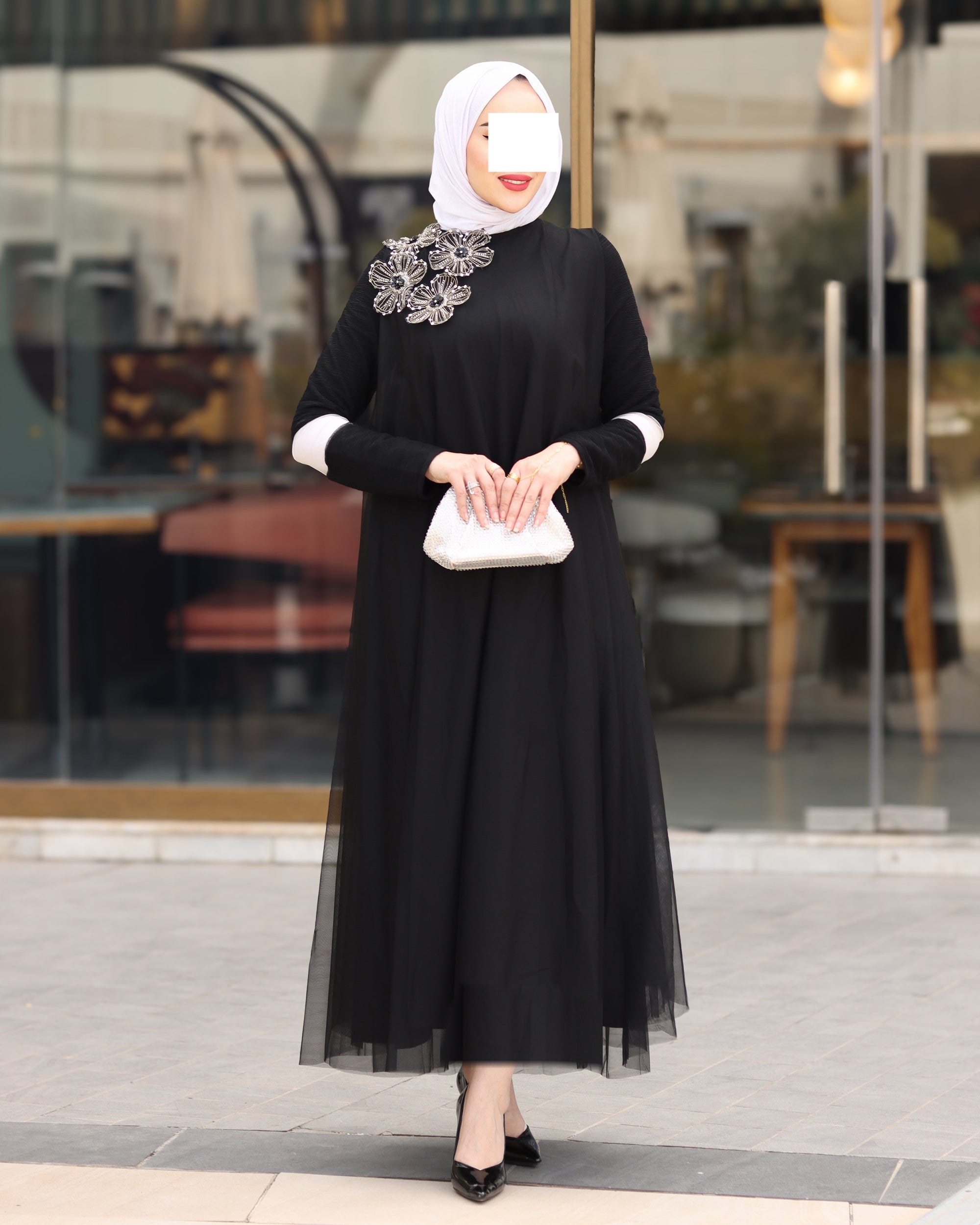 Layered Tulle Dress – Classic Black