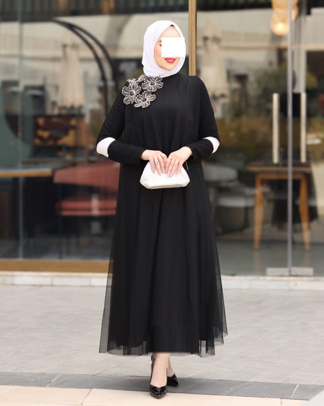 Layered Tulle Dress – Classic Black
