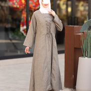 Laced Linen Nafnouf Set - Taupe