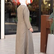 Laced Linen Nafnouf Set - Taupe