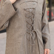 Laced Linen Nafnouf Set - Taupe