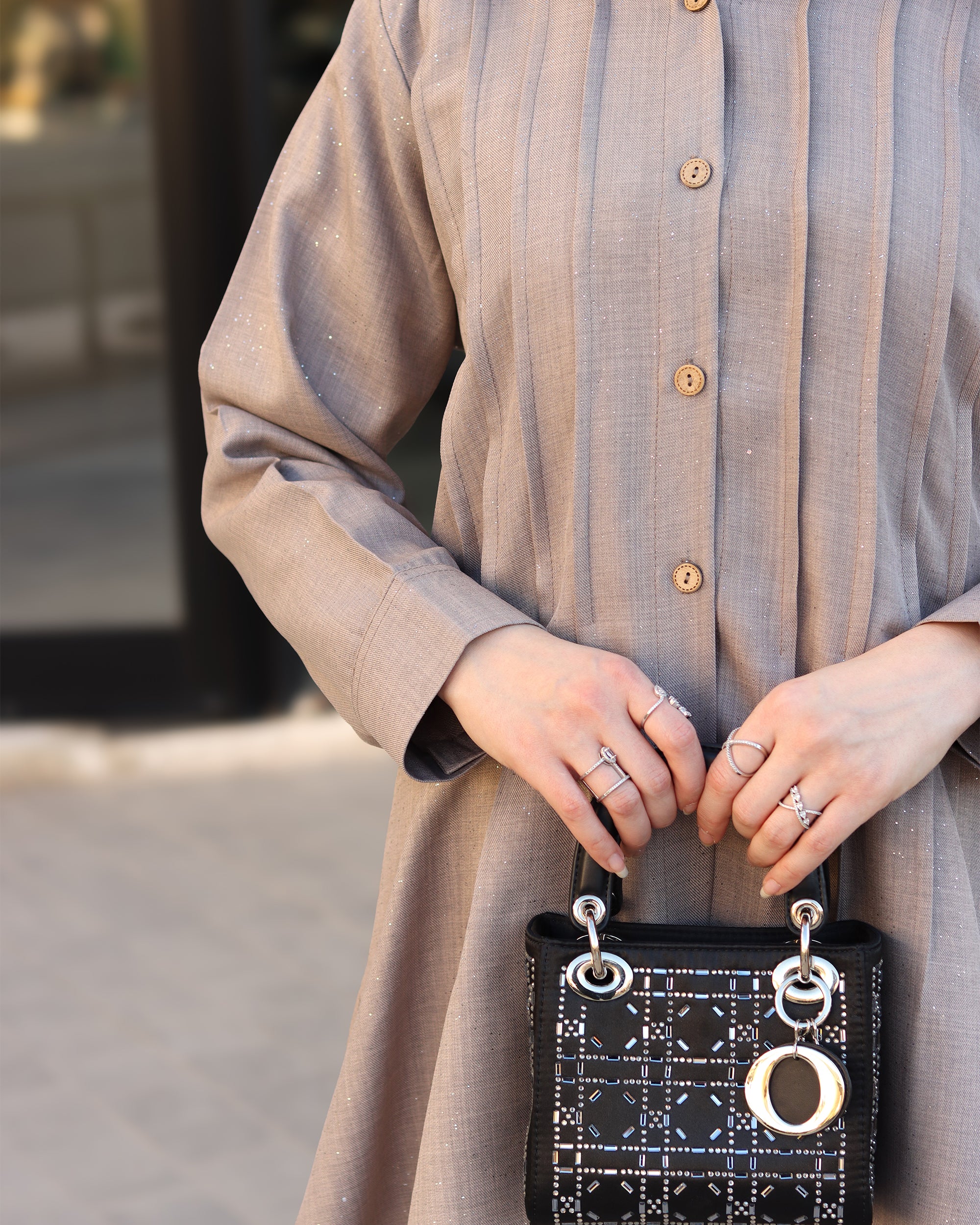 Pleated Linen Shirt & Pants Set – Taupe