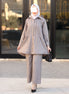 Pleated Linen Shirt & Pants Set – Taupe
