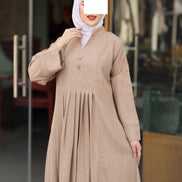 Pleated Linen Nafnouf – Sand Beige