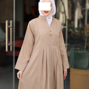 Pleated Linen Nafnouf – Sand Beige