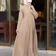 Pleated Linen Nafnouf – Sand Beige