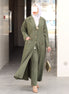Buttoned Pocket Linen Nafnouf – Olive Green
