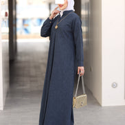 Pleated Linen Nafnouf – Deep Denim Blue
