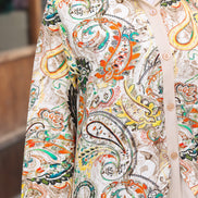 Floral Linen Two-Piece Set - Beige Multi