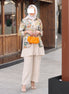 Floral Linen Two-Piece Set - Beige Multi