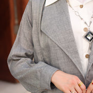 Layered Linen Suit – Silver Grey