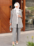 Layered Linen Suit – Silver Grey