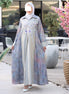 Embroidered Indian Cotton Nafnouf – Powder Blue