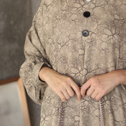 Floral Lucy & Barbie Suit – Taupe Black