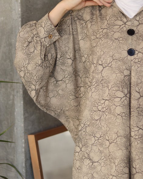 Floral Lucy & Barbie Suit – Taupe Black