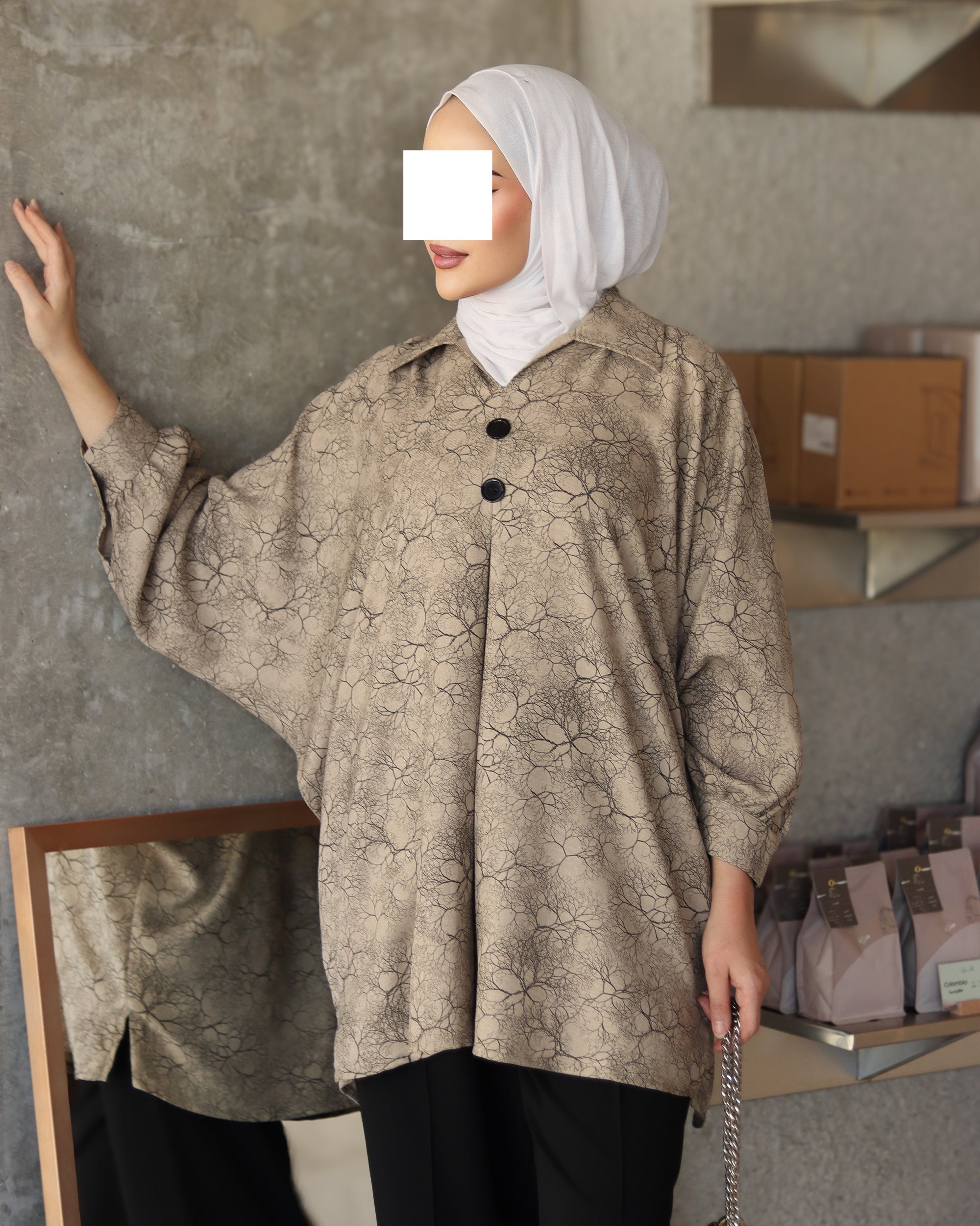 Floral Lucy & Barbie Suit – Taupe Black